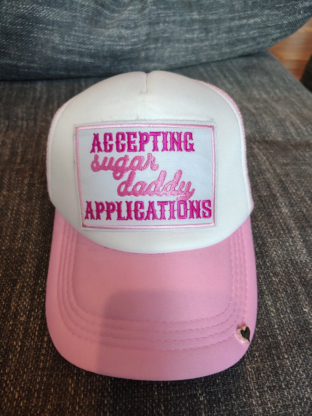 Pink Trucker Hat Accepting Sugar Daddy Applications